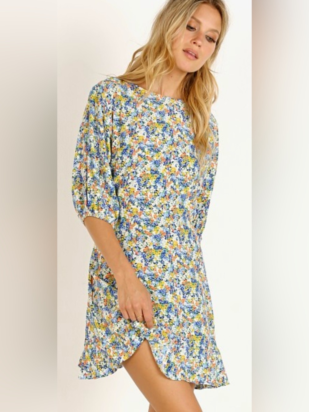 Faithfull The Brand Jeanette Dress Vionette Print Size US 4 Floral Mini Dress - Picture 2 of 13
